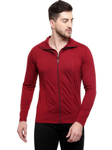 Moordale Solid Men Polo Neck Maroon T-Shirt