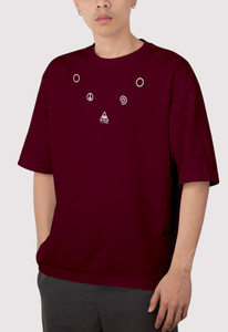 FLYIND VOGUE OUTFIT Printed Men Round Neck Maroon T-Shirt