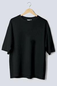 Tee Gallery Solid Men Round Neck Black T-Shirt