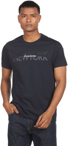 ARROW Printed Men Crew Neck Blue T-Shirt