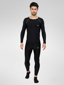 NINQ Solid Men Round Neck Black T-Shirt