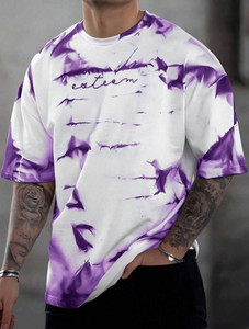 COPEHI Printed Men Round Neck Purple T-Shirt