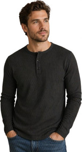 JERKYN Solid Men Henley Neck Black T-Shirt