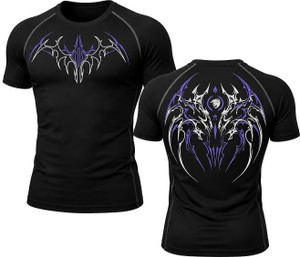 BULLAR Men Graphic Print Round Neck Polyester T-Shirt (Black) - Image 1