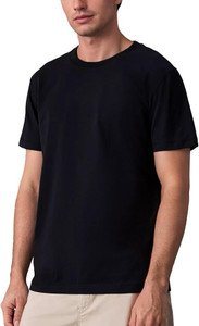 MEHAN'S Solid Men Round Neck Black T-Shirt