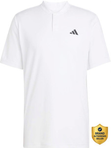 ADIDAS Graphic Print Men V Neck White T-Shirt