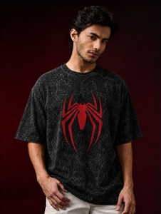 Woops studio! Printed Men Round Neck Black, Red T-Shirt
