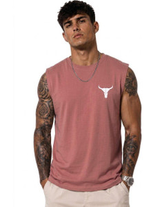 ColorChakra Printed Men Round Neck Pink T-Shirt