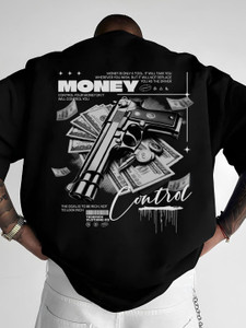 HADAR Men Black Graphic Print Round Neck T-Shirt - Image 1