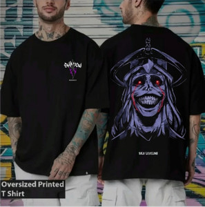 SQF Printed Men Round Neck Black T-Shirt - Image 4