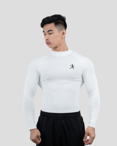 Athflex Men White High Neck T-Shirt - Image 3