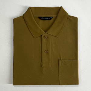 Coldplay Solid Men Polo Neck Beige T-Shirt