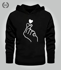 Menkovy Graphic Print Men Hooded Neck Black T-Shirt