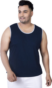 Vaishvik Solid Men Round Neck Dark Blue T-Shirt