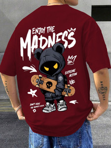 RevocTees Graphic Print Men Round Neck Maroon T-Shirt