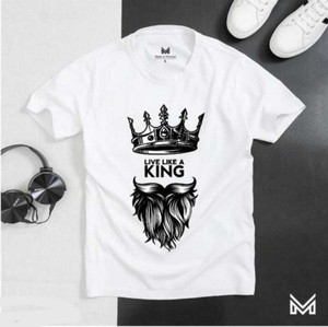 NEW FASHION HR Printed, Typography Men Round Neck White T-Shirt