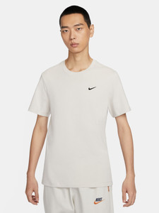 NIKE Solid Men Round Neck Grey T-Shirt