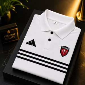 Swagwala Solid Men Polo Neck White T-Shirt - Image 5