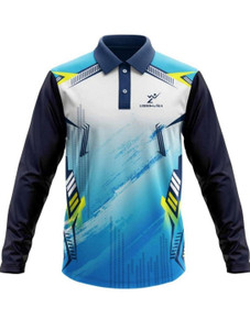 dhaari by unique creation Printed Men Polo Neck Blue T-Shirt