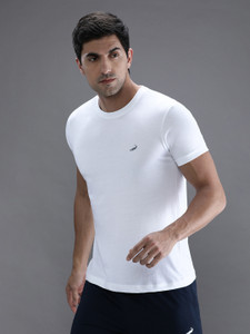 CROCODILE Solid Men Crew Neck White T-Shirt