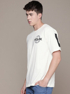 FCUK Printed Men Round Neck White T-Shirt