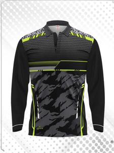 NTIFIC Printed Men Polo Neck Black T-Shirt