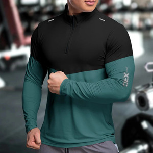 GARBLY Colorblock Men Henley Neck Multicolor T-Shirt