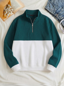 Try Colorblock Men Polo Neck T-Shirt, Dark Green - Image 3