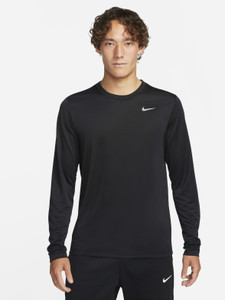 NIKE Solid Men Round Neck Black T-Shirt - Image 1