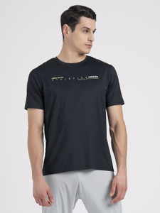 RED TAPE Graphic Print Men Round Neck Black T-Shirt - Image 6