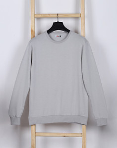 INKKR Solid Men Round Neck Grey T-Shirt
