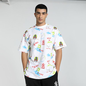 PUMA Printed Men Crew Neck White T-Shirt