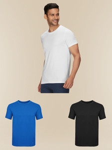 XYXX Solid Men Crew Neck Multicolor T-Shirt