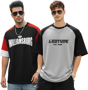 Leotude Printed Men Round Neck Multicolor T-Shirt