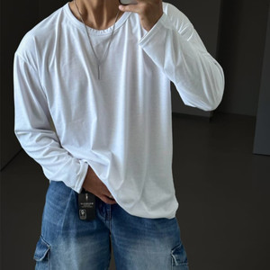 SHABIB Men White Round Neck T-Shirt - Image 3
