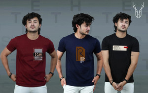 t-hustler Graphic Print Men Round Neck Black, Navy Blue, Maroon T-Shirt