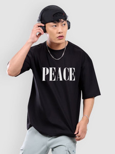 AI CLUB Graphic Print Men Round Neck Black T-Shirt