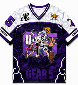Eddicted Men Purple V Neck Printed T-Shirt - Image 3