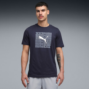 PUMA Printed Men Round Neck Blue T-Shirt