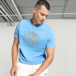 PUMA Printed Men Round Neck Blue T-Shirt