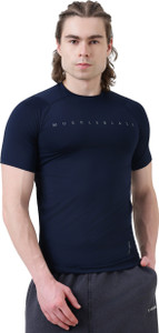 MUSCLEBLAZE Navy Blue T-Shirt - Image 6