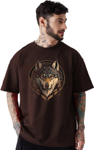 HADAR Self Design Men Round Neck Brown T-Shirt