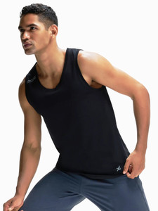 JOCKEY Solid Men Scoop Neck Black T-Shirt