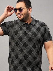 Austivo Checkered Men Polo Neck Multicolor T-Shirt