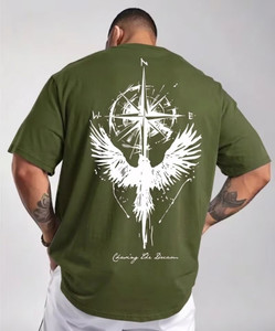 GREENFASO Printed Men Green T-Shirt - Image 3