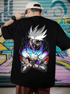 Wayup Graphic Print Men Round Neck Black T-Shirt
