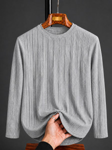 mozero Men Grey Round Neck T-Shirt - Image 6