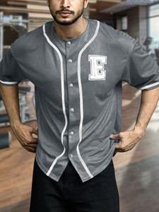 EyeBogler Printed Men Round Neck Grey T-Shirt