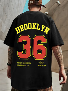 Manlino Graphic Print Men Round Neck Black T-Shirt