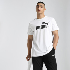 PUMA Printed Men Crew Neck White T-Shirt
